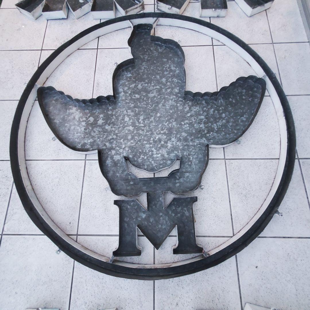 ブリキ看板　森永牛乳　昭和レトロ看板　希少