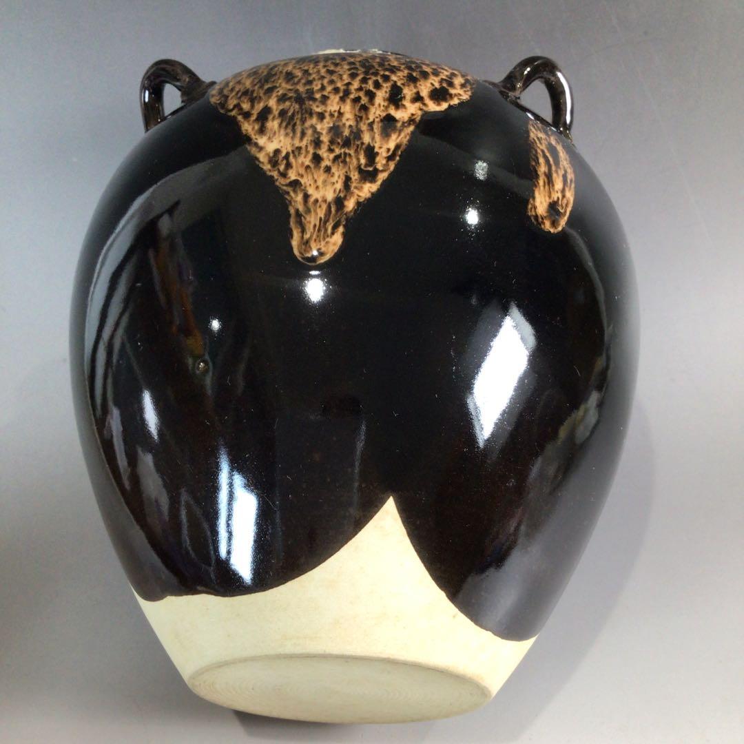 Ｐ１１２　飾壷　『平安　万代草山造』『茶壷』　共箱　茶道具