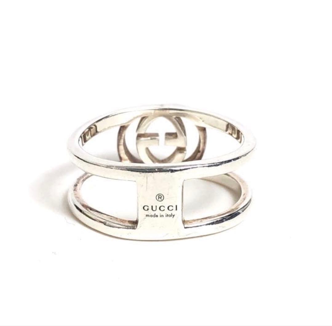 GUCCI グッチ リング 指輪 インターロッキング Ag925 シルバー 21