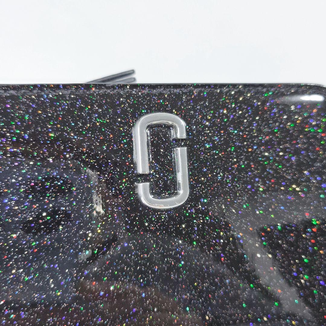 未使用✨️ マークジェイコブス　ザ コーテッド グリッター　折り財布　黒