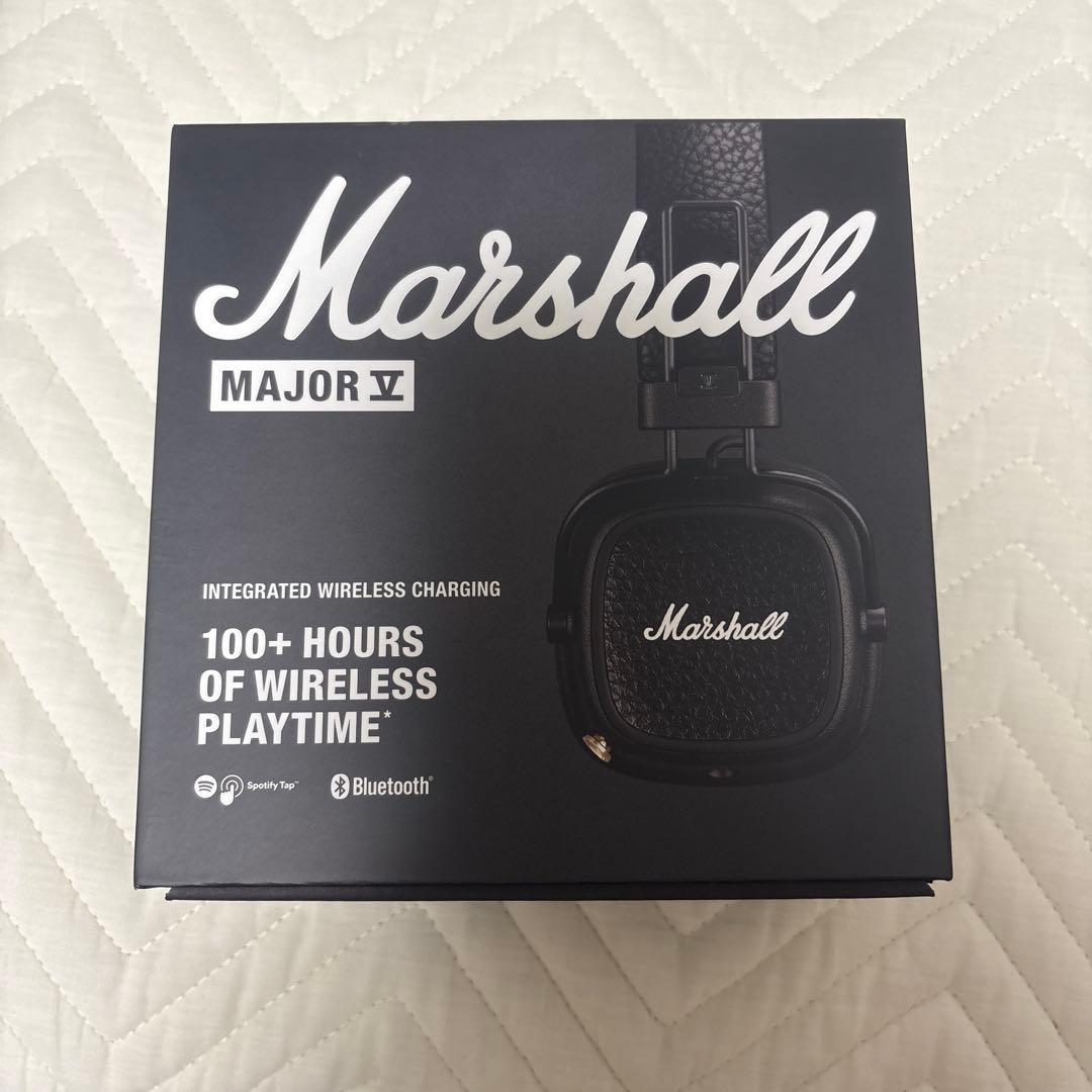 美品　Marshall ワイヤレスヘッドホン 黒 MAJOR Ｖ　ケース付き！