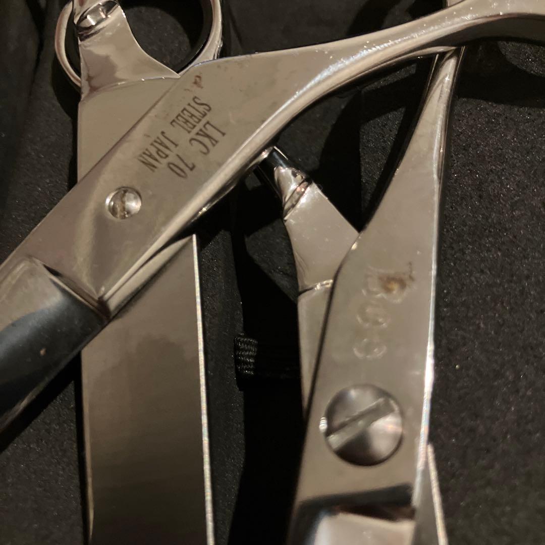 左利き　Bee トリミングハサミ 3本セット