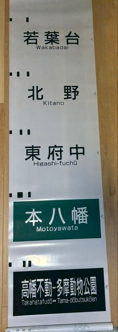 京王電鉄 側面方向幕 種別＆行先幕 2本セット