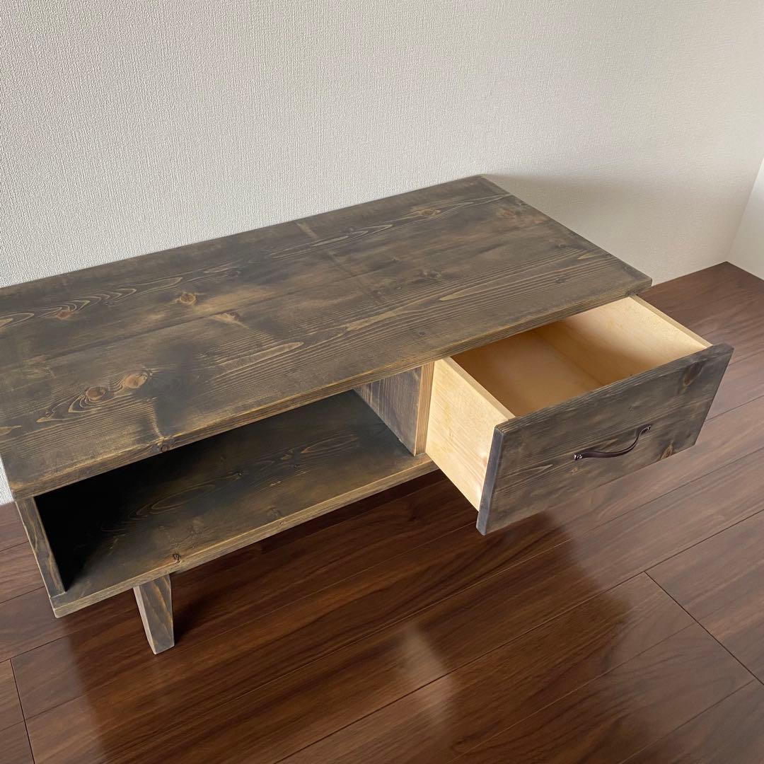 木製テレビ台(アンティークブラック)