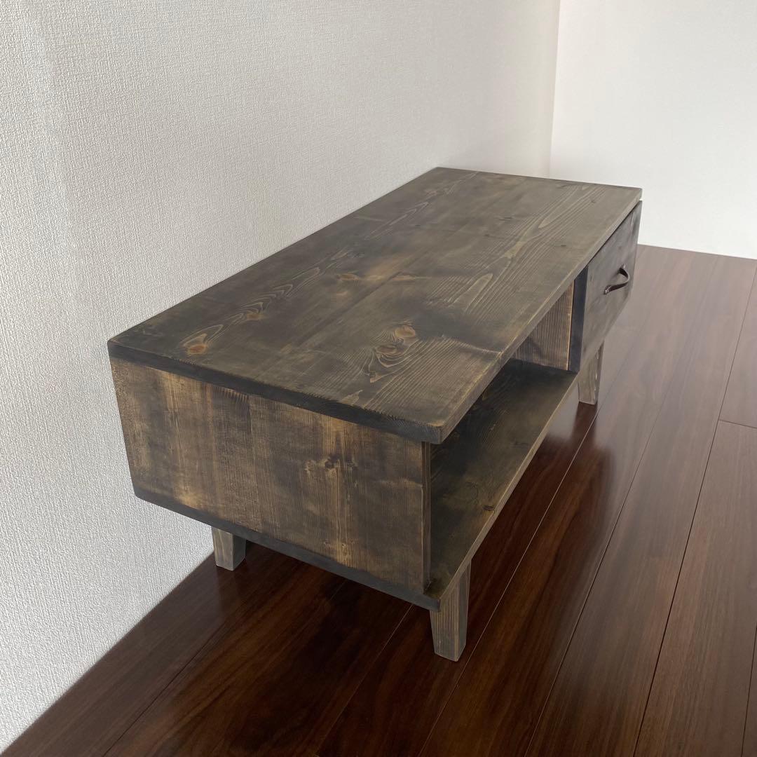 木製テレビ台(アンティークブラック)