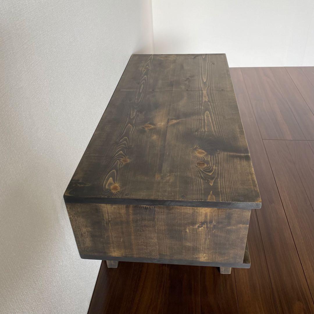 木製テレビ台(アンティークブラック)