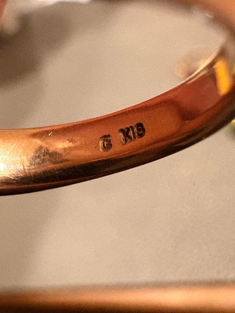 シンプル　K18 平打ちリング 4.5g