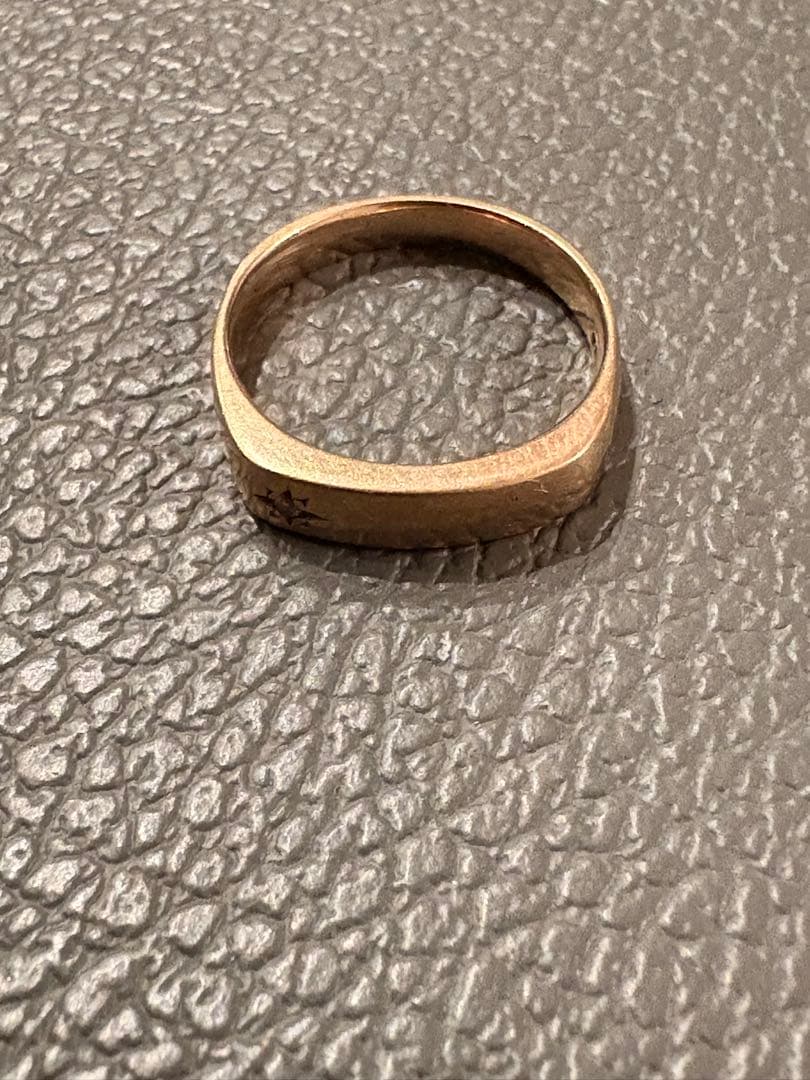 シンプル　K18 平打ちリング 4.5g