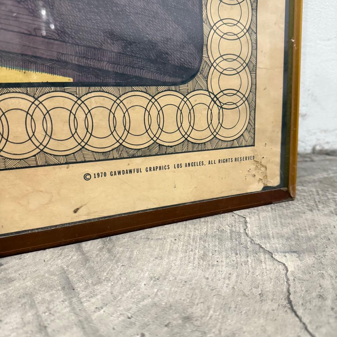 70s GAWDAWFUL 1970 ヴィンテージ ブラックライト ポスター
