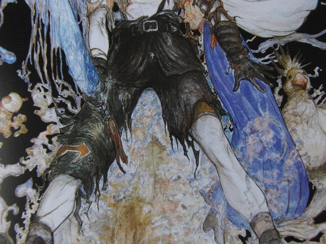 天野喜孝、【WATER WARRIOR】、希少な額装用画集より、FFⅩ