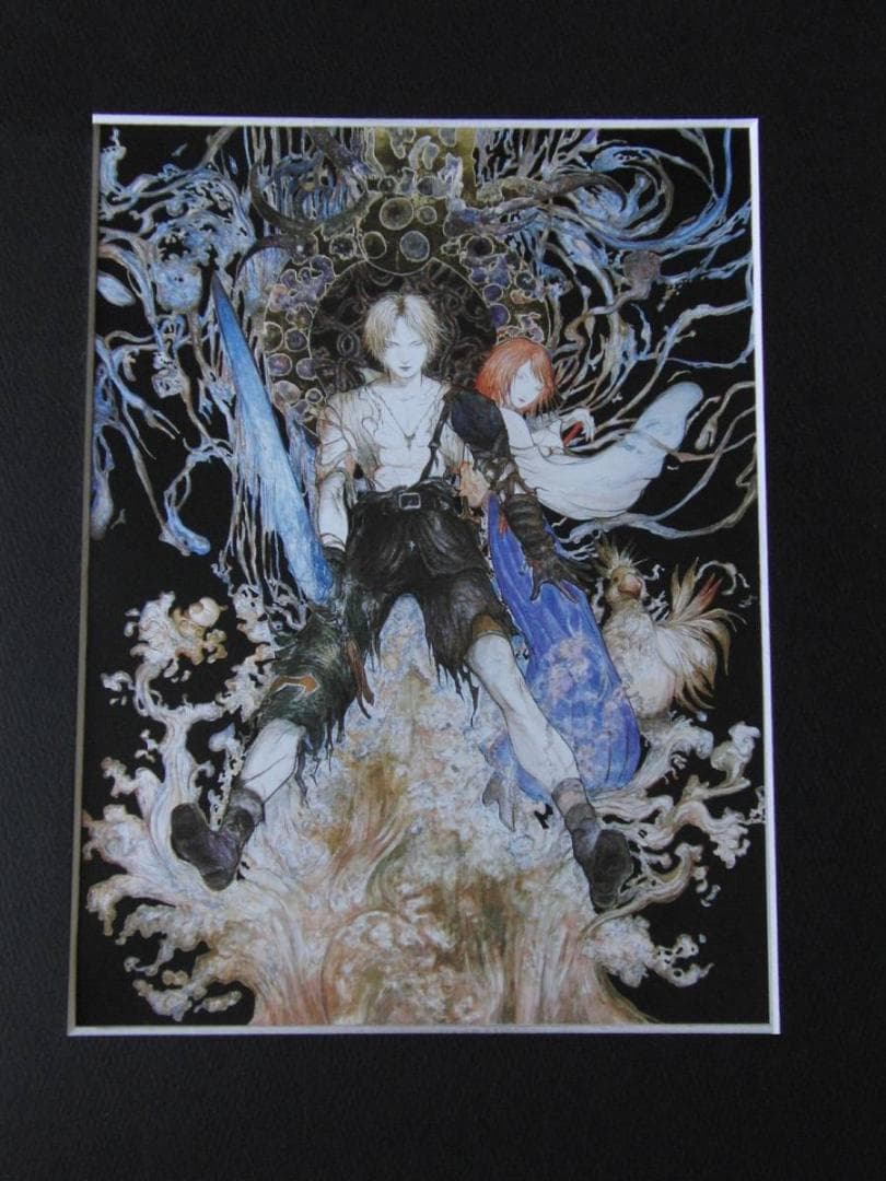 天野喜孝、【WATER WARRIOR】、希少な額装用画集より、FFⅩ