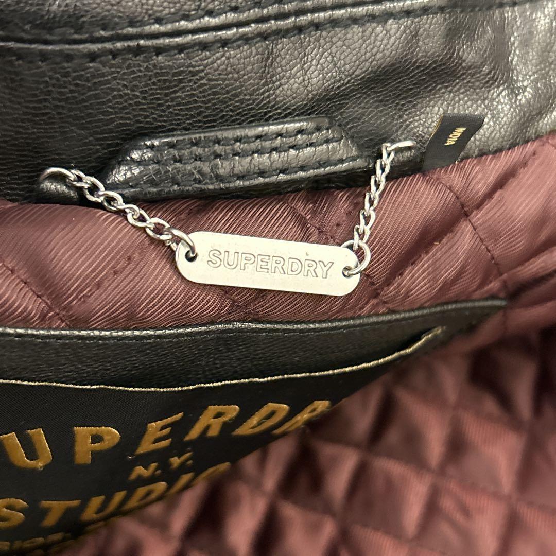 ジャケット・アウター Superdry Men's Seventies Leather Jacket