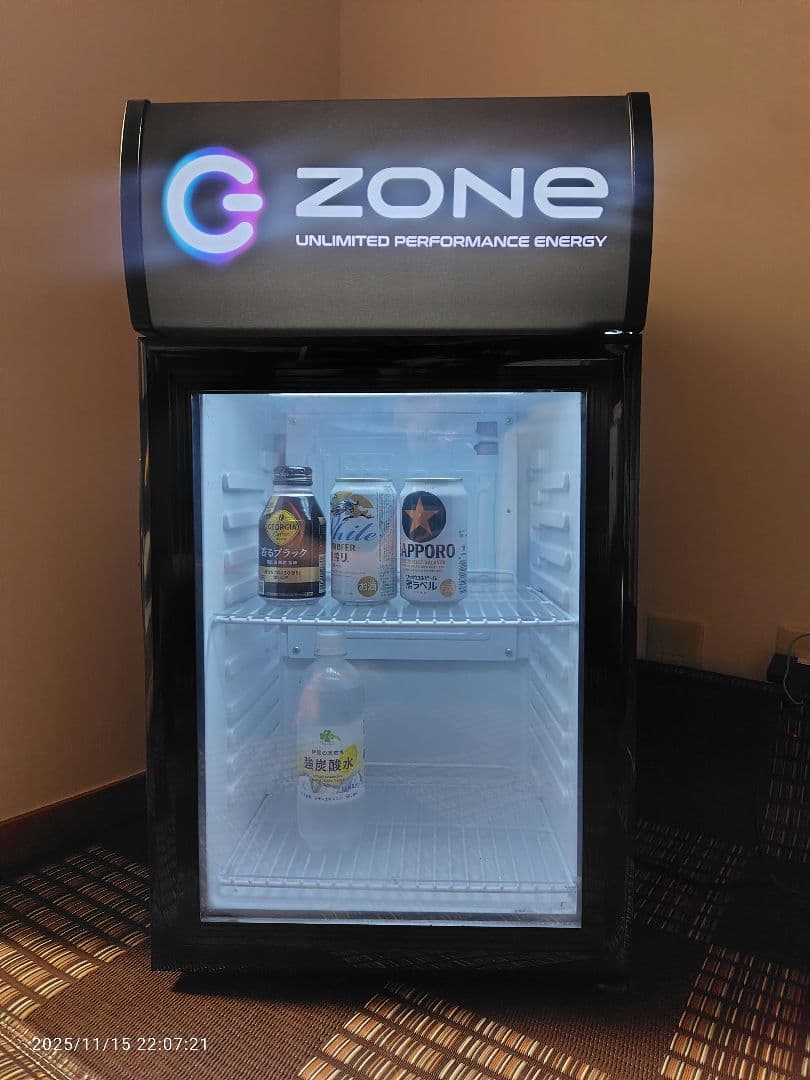 G-ZONE コンパクト冷蔵庫 LED照明付き 冷蔵ショーケース