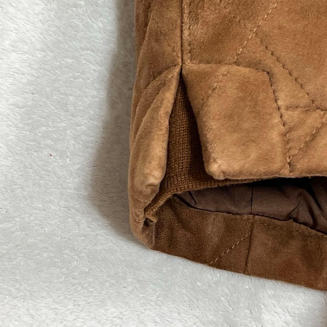 『ブルックス ブラザーズ』スエードライダースジャケット 羊革レザー ダブルジップ