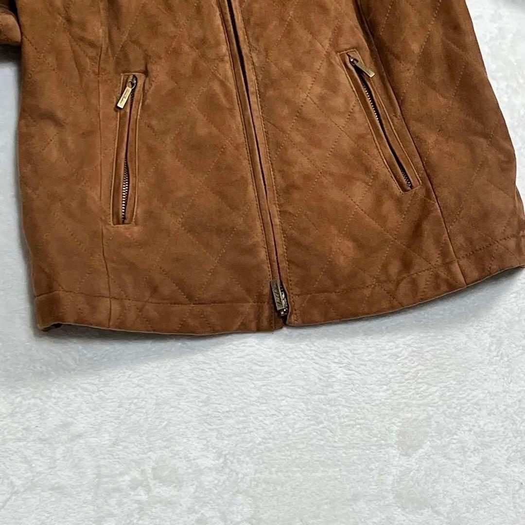 『ブルックス ブラザーズ』スエードライダースジャケット 羊革レザー ダブルジップ