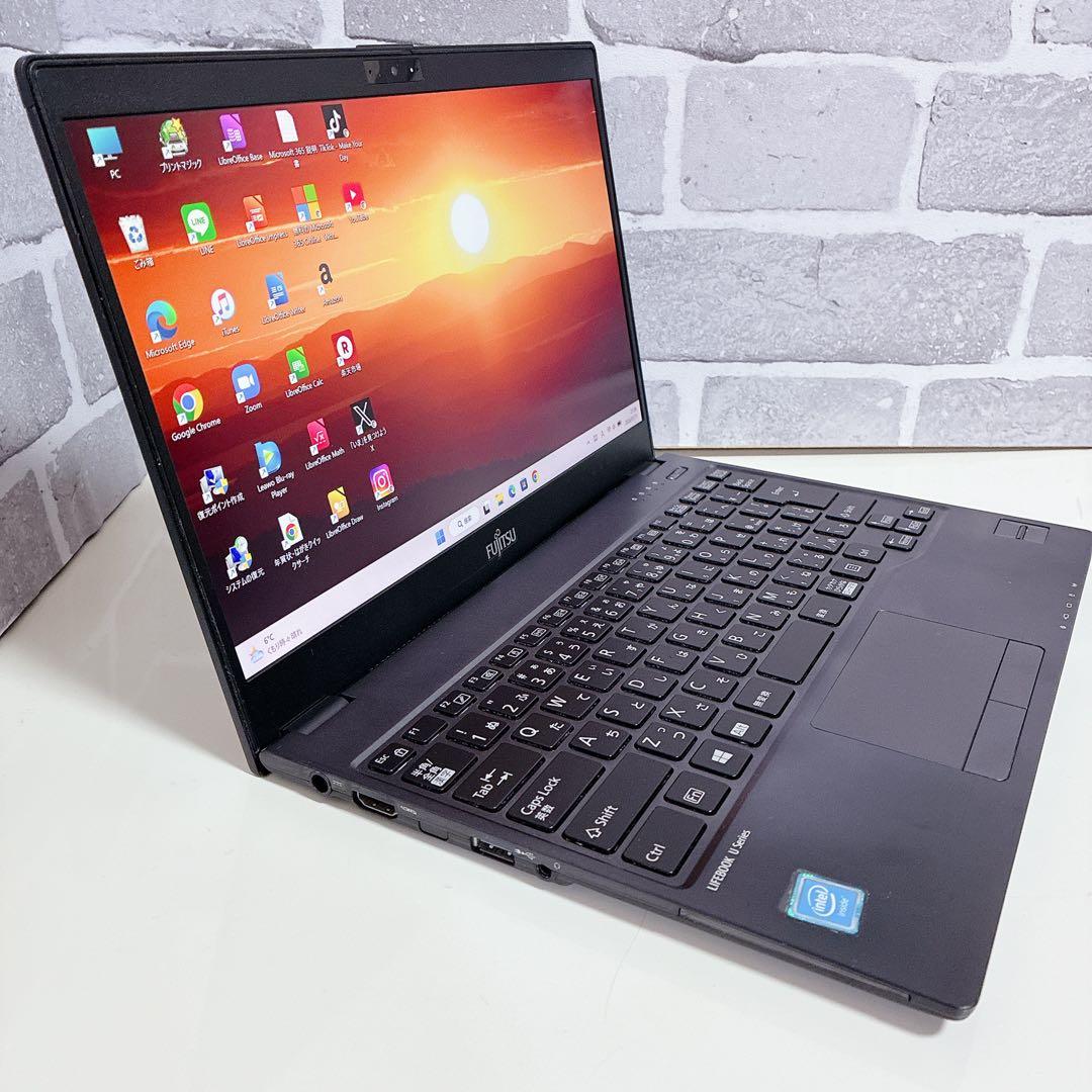 美品 富士通 軽量 薄型 SSD 初期設定済 ノートPC Windows11