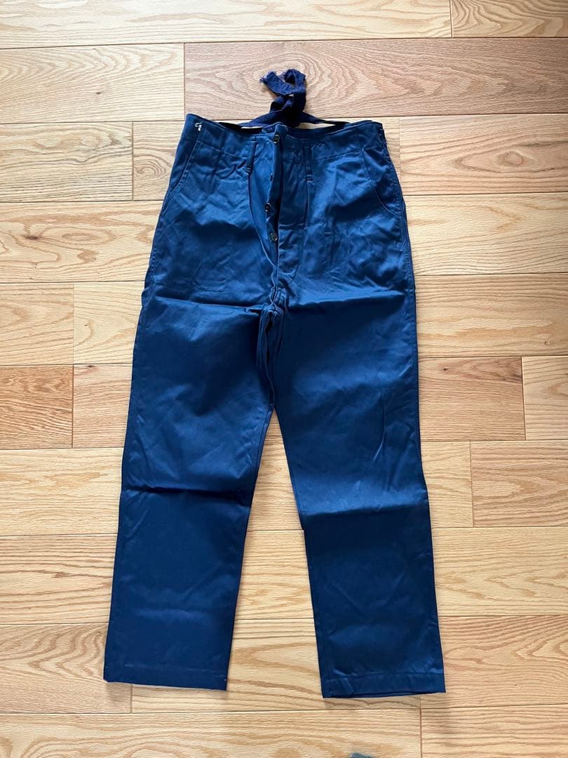 国鉄時代　ナッパ服　ネイビー ジャケット 金ボタン付き　上下セット④