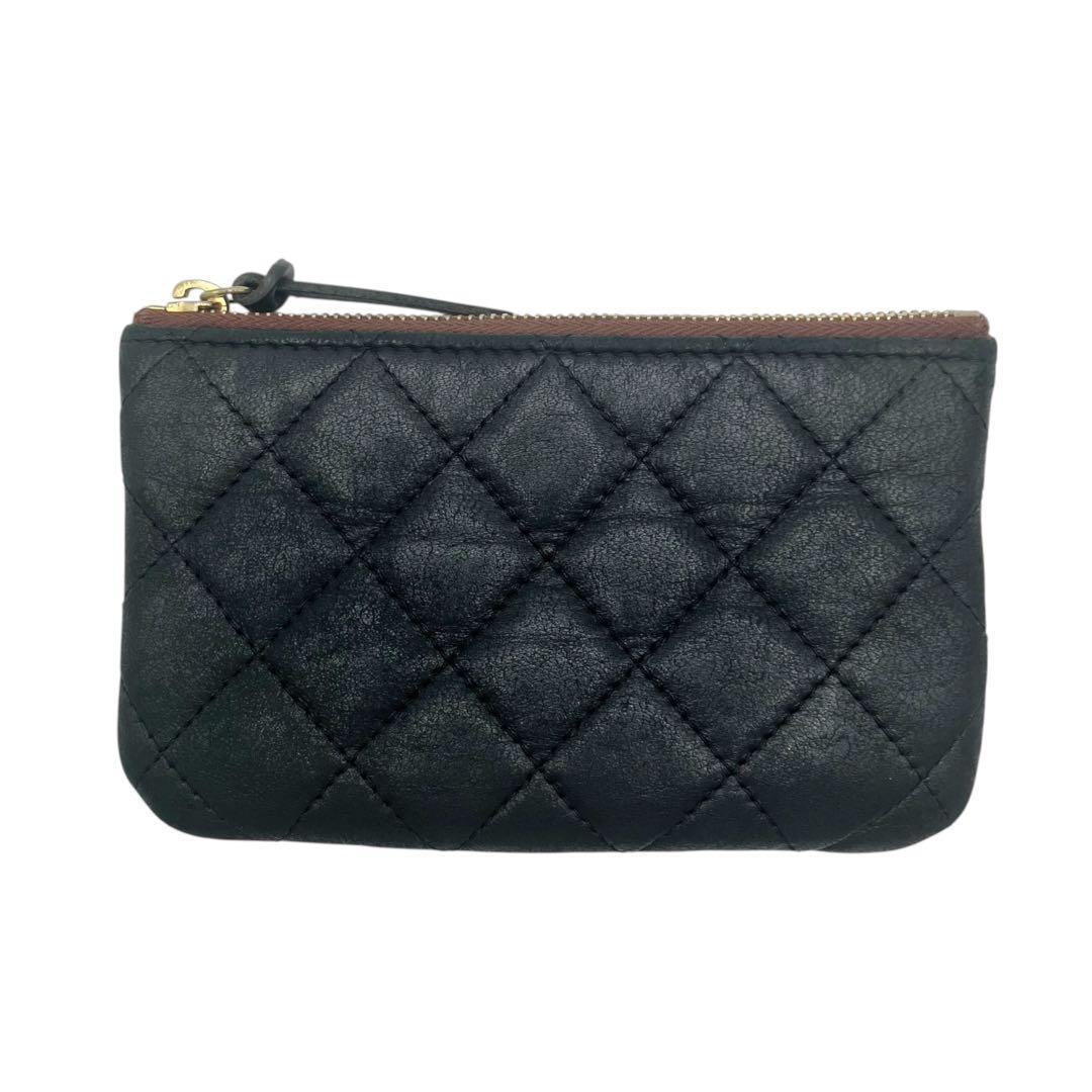 良品✨ シャネル マトラッセ ラムスキン ポーチ ブラック