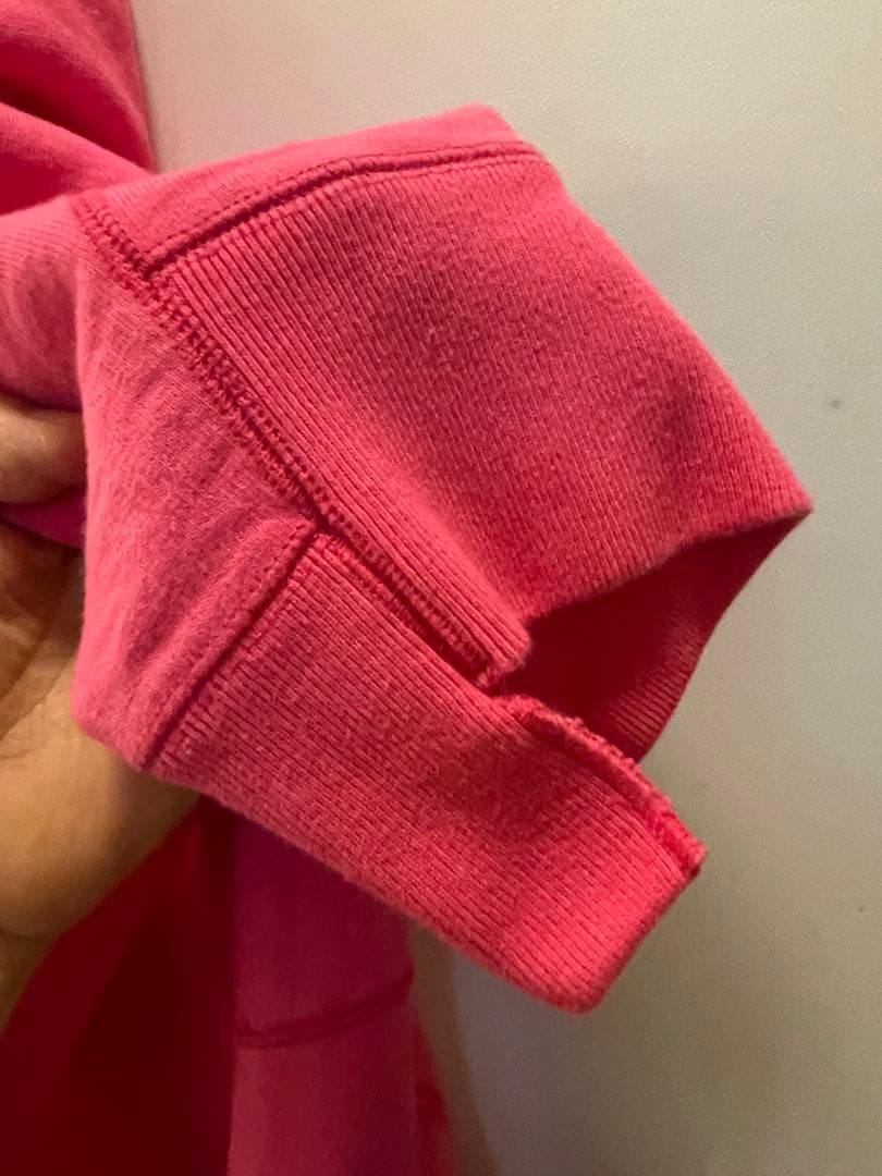 UNUSED ピンク フーディー 未使用　スエット　パーカー　US1955