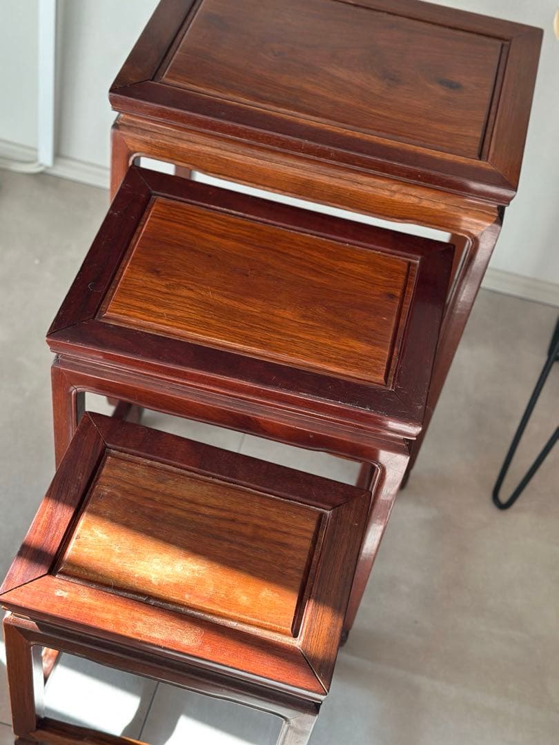 ネストテーブル　唐木　花梨　3点セット