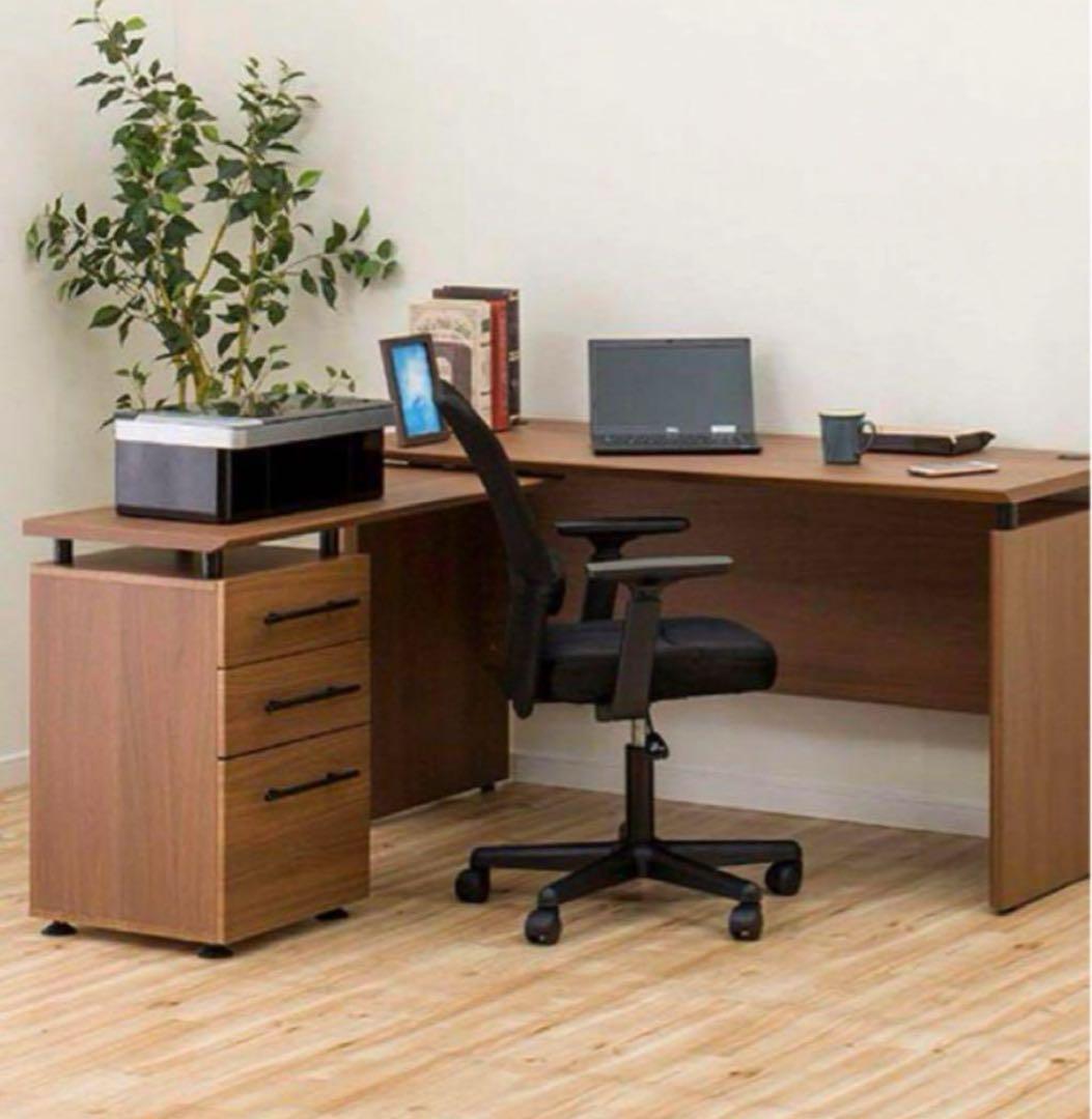 ニトリ　システムデスク　ミドルブラウン　ラボーロ　140MBR