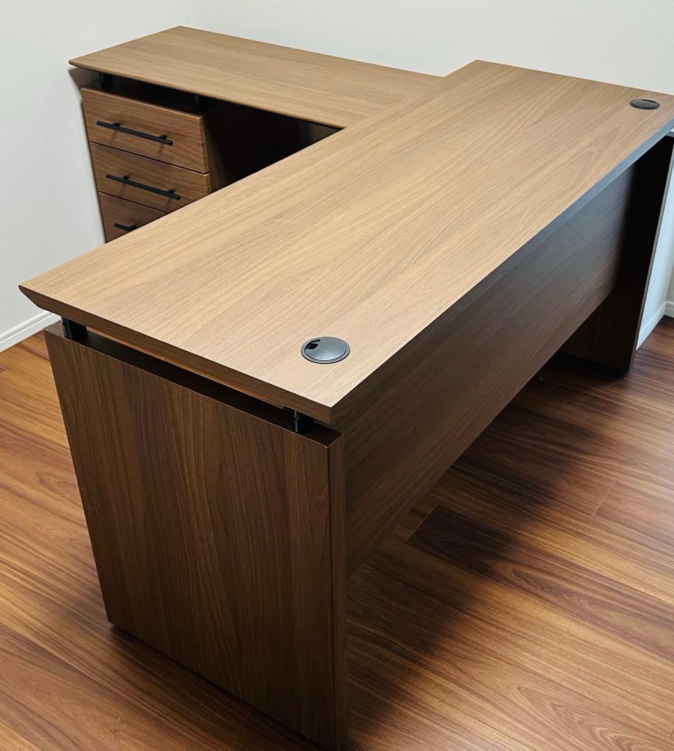 ニトリ　システムデスク　ミドルブラウン　ラボーロ　140MBR