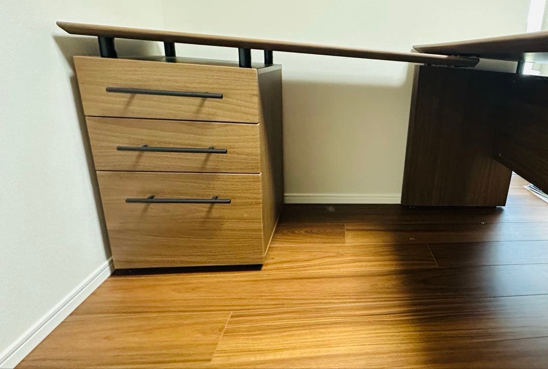 ニトリ　システムデスク　ミドルブラウン　ラボーロ　140MBR