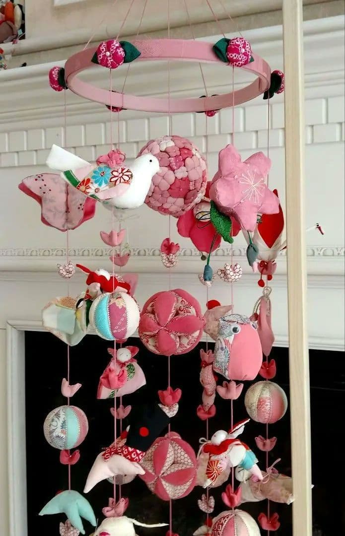 吊るし飾り　　台高さ　130センチ　 ２個掛け用　ハンドメイド