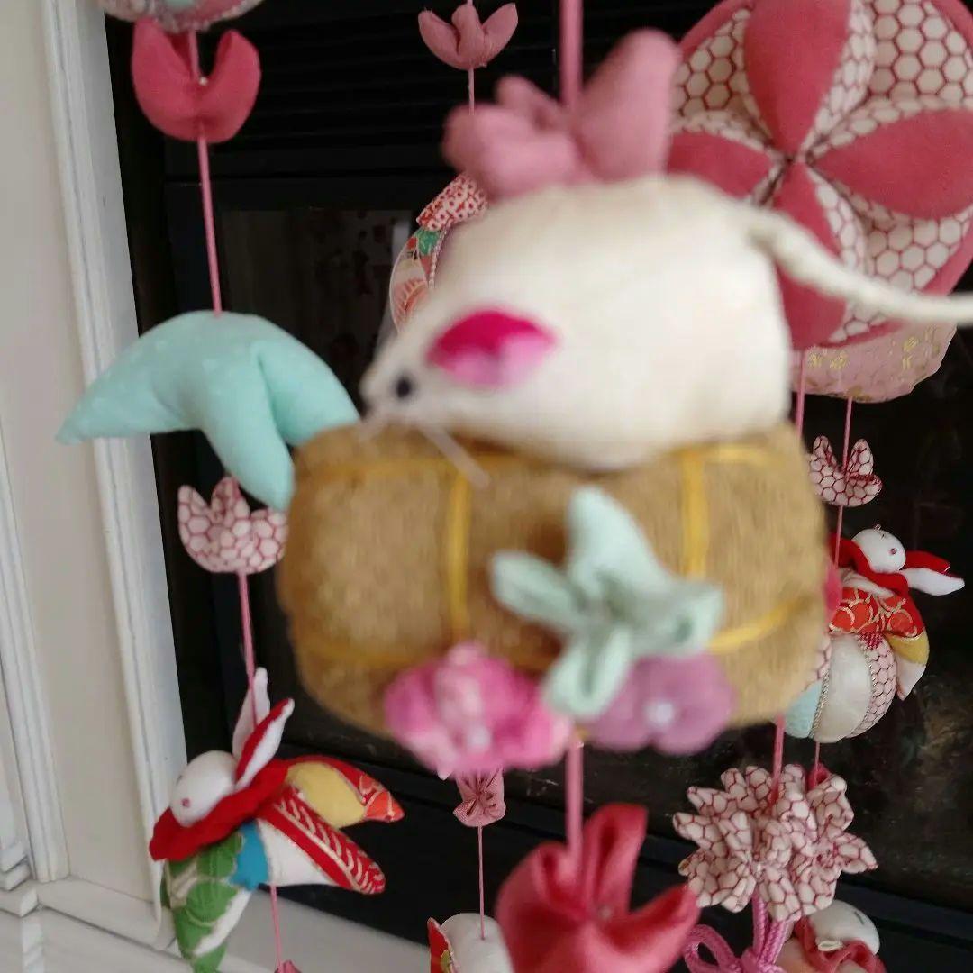 吊るし飾り　　台高さ　130センチ　 ２個掛け用　ハンドメイド