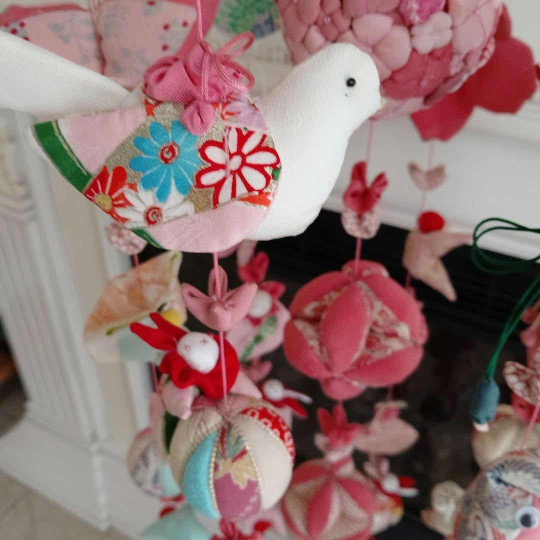 吊るし飾り　　台高さ　130センチ　 ２個掛け用　ハンドメイド