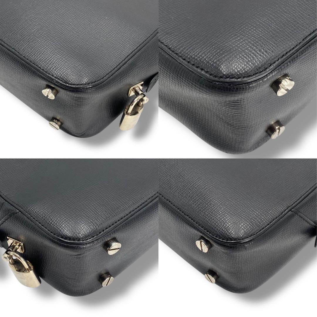 美品 BALLY バリー レザー 2WAY バッグ ビジネス A4 ブラック