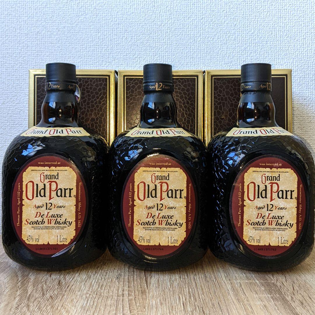 オールドパー12年　デラックス　1Ｌ 43％　未開栓　箱あり　3本セット