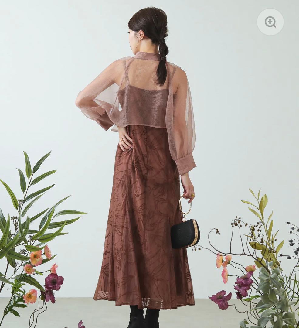 リボン　ボレロ　キャミワンピース　オケージョン　結婚式ドレス