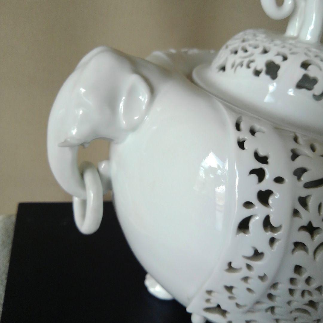 杉原一壺作　白磁大香炉