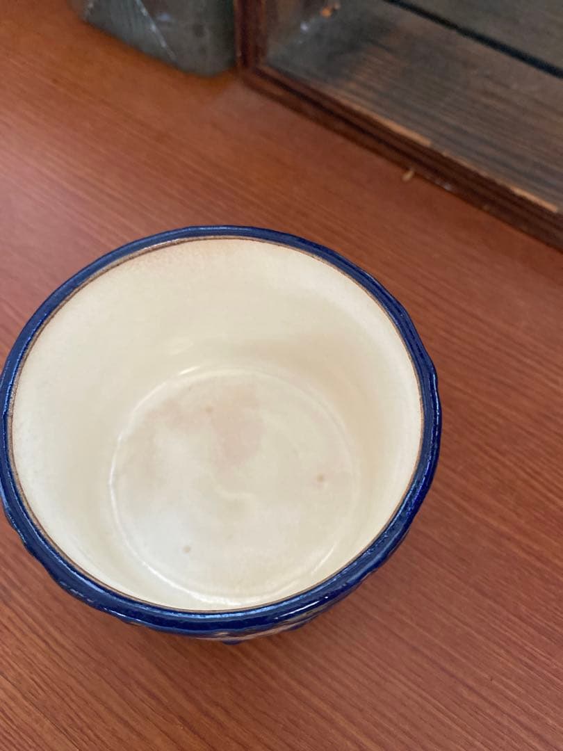 古清水　黒地　瑠璃　白緑黄釉茶碗 江戸初期　希少　骨董　レア