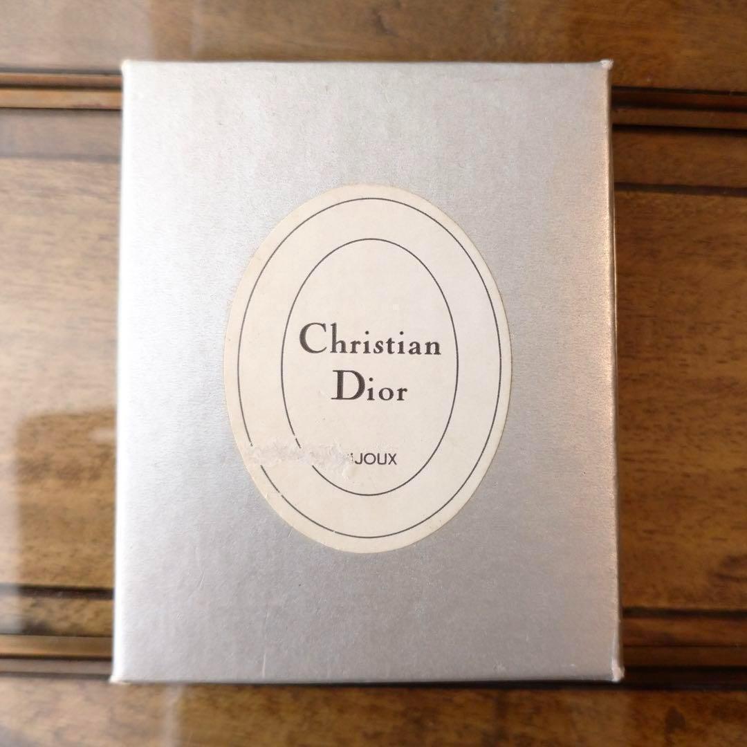 箱付き希少美品　Dior ヴィンテージ　フラワーブローチ　ゴールドラインストーン