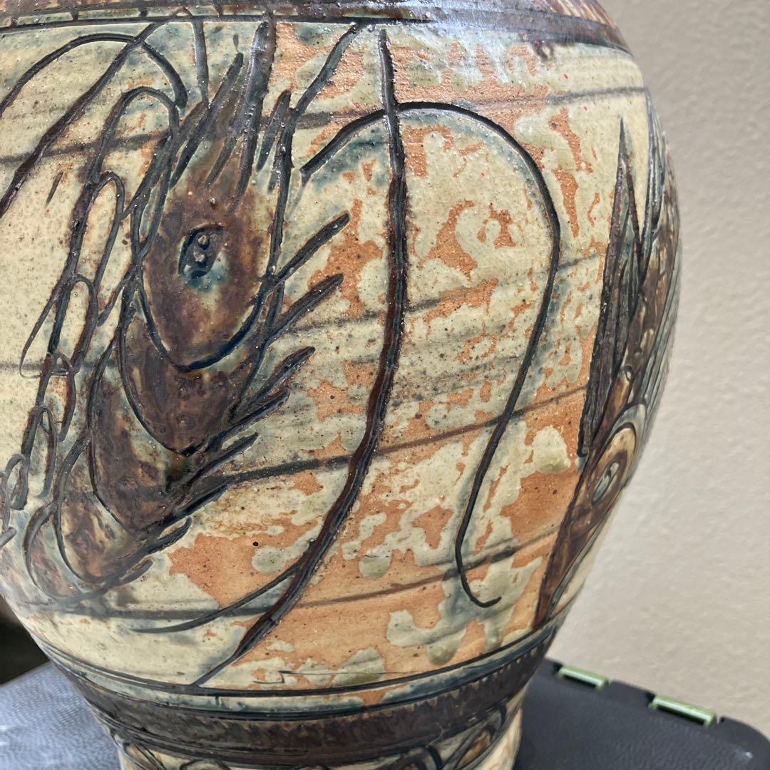 金城次郎　壺　37センチ