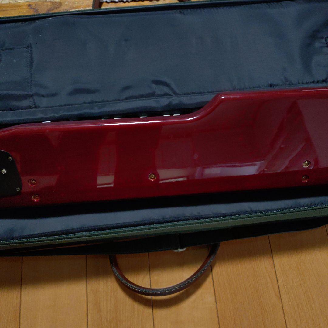 大正琴 赤 6弦 ケース付き