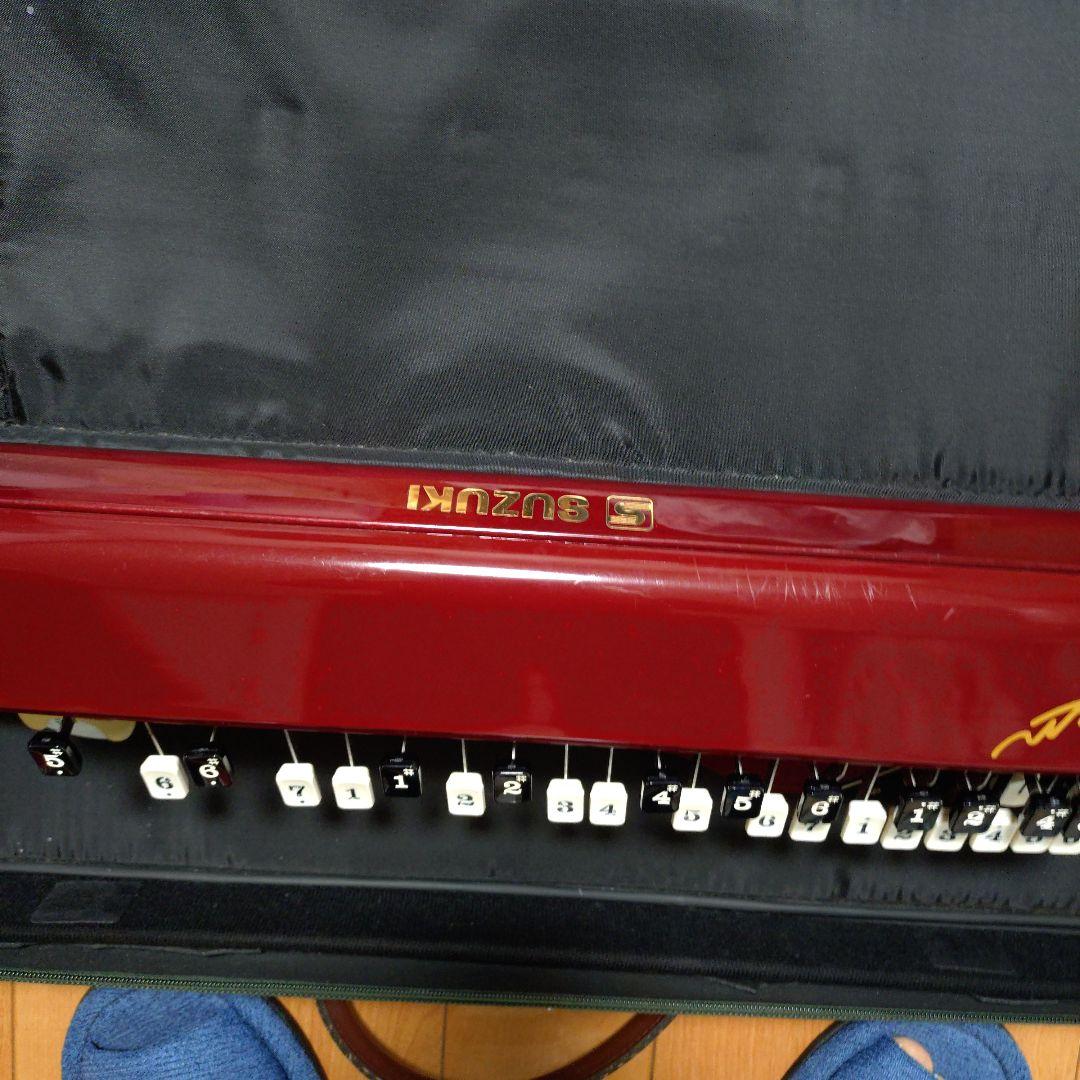 大正琴 赤 6弦 ケース付き