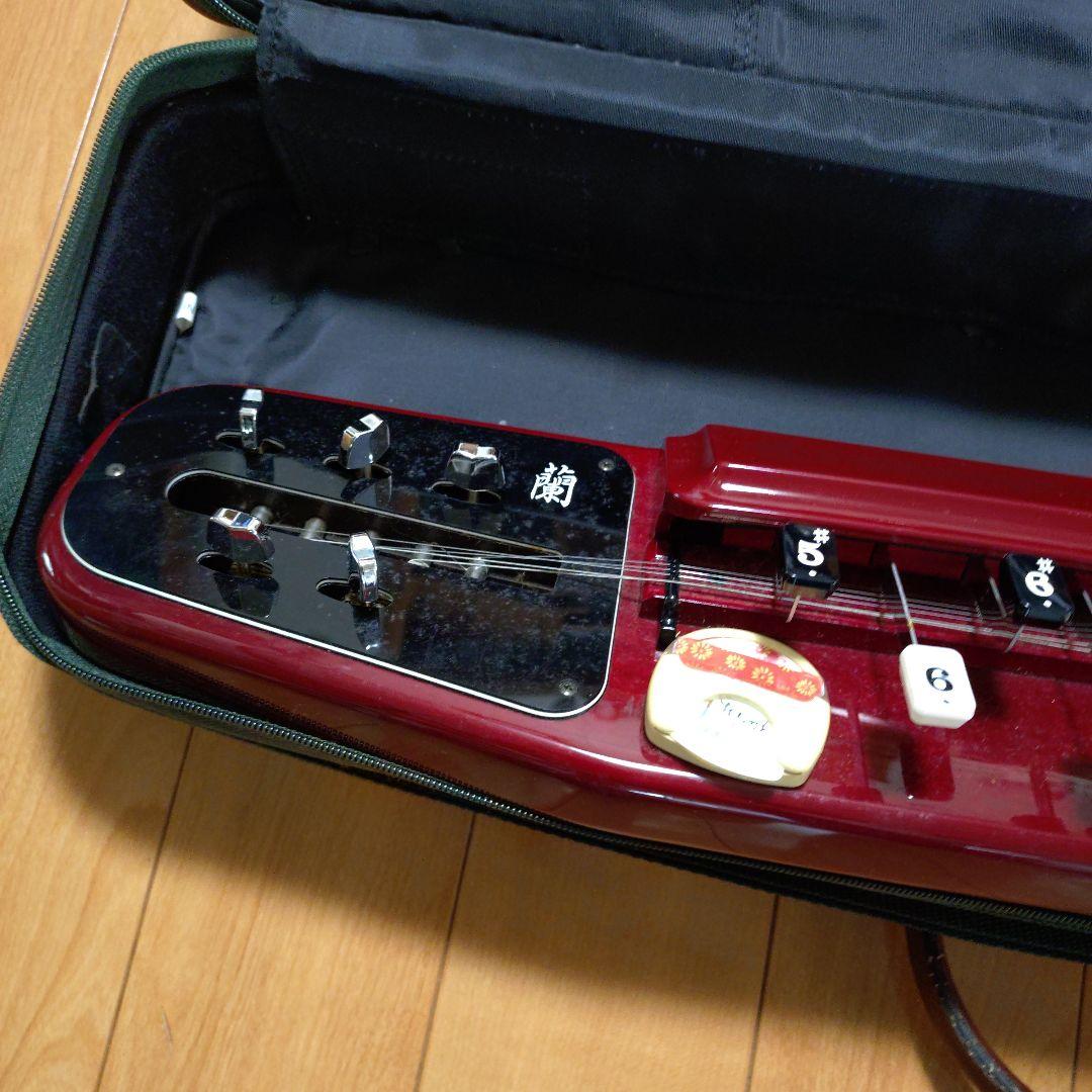 大正琴 赤 6弦 ケース付き