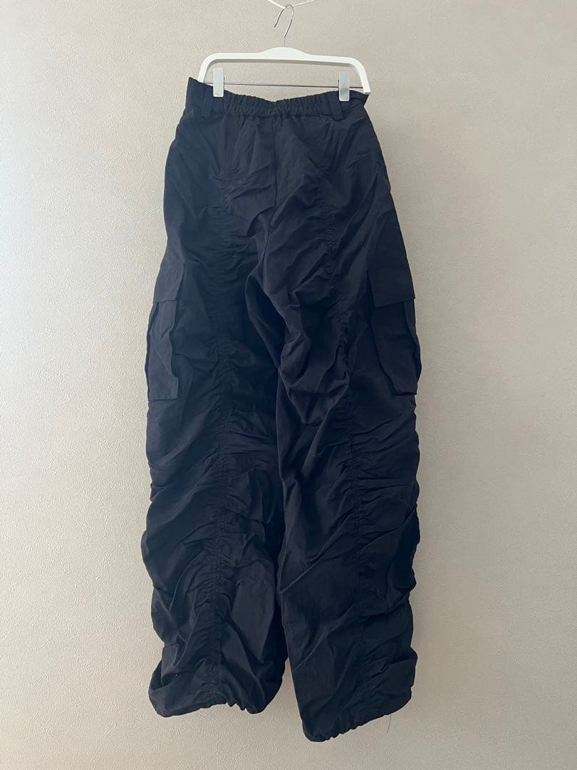 MURUA(ムルーア) シャーリングカーゴパンツ ブラック