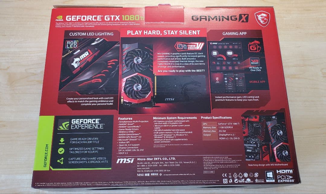 ★MSI NVIDIA Geforce GTX 1080Ti★新品同等♫送料無料