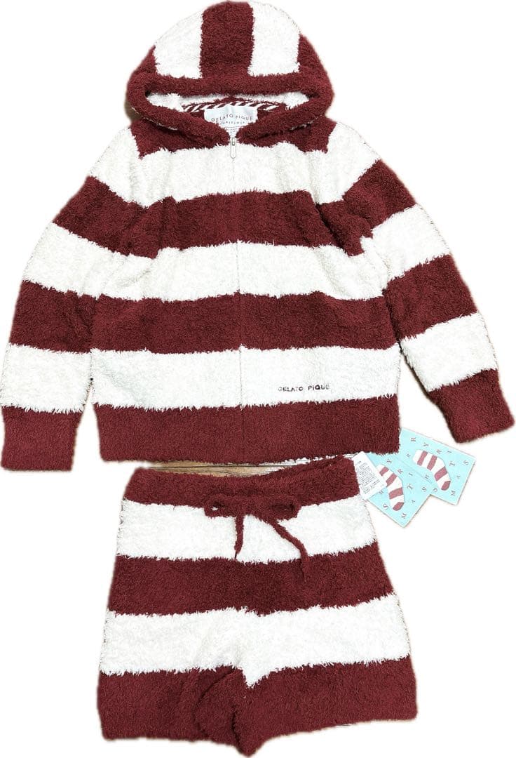 【GELATOPIQUE】新品♡クリスマス　ボーダーセットアップ【もこもこ】