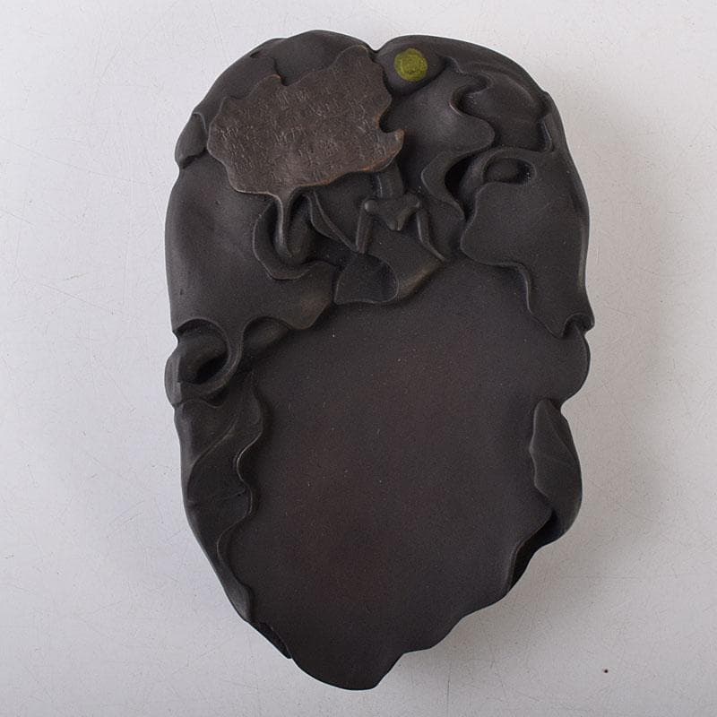 中国　書道具　端渓硯　倣宋　米芾　螽斯瓜瓞硯　箱付　M　8107