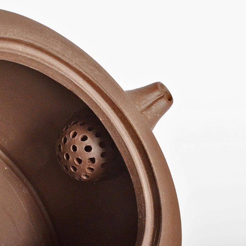 中国　紫砂　朱泥　漢詩刻　急須　茶壷　在銘　V　R6306