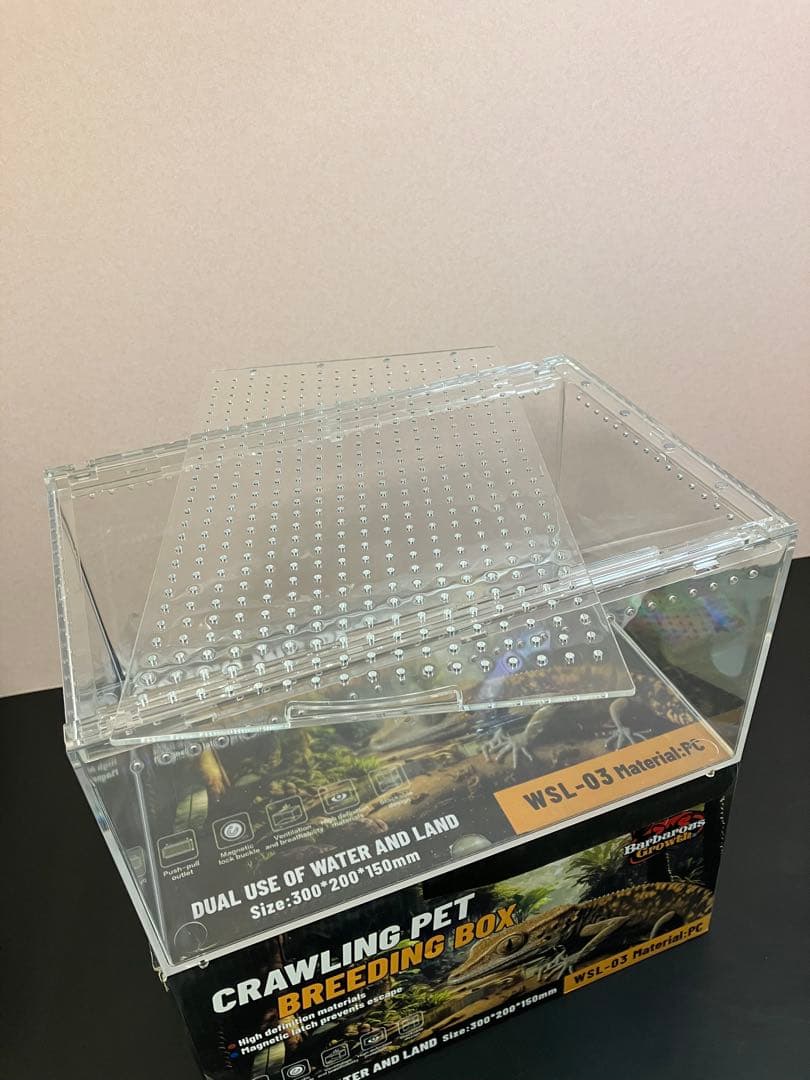 【6box】30×20×15 レプタイルボックス同等　マグネット アクリル