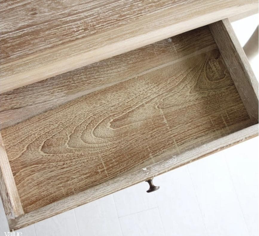 チーク ダイニングテーブル 180cm ナチュラルホワイト 無垢材