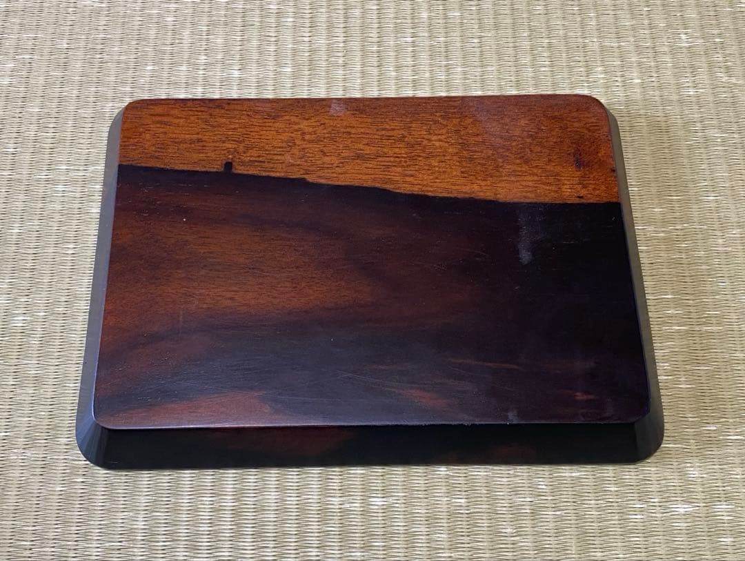 黒柿拭き漆我谷盆（くろがきふきうるしわがたぼん）