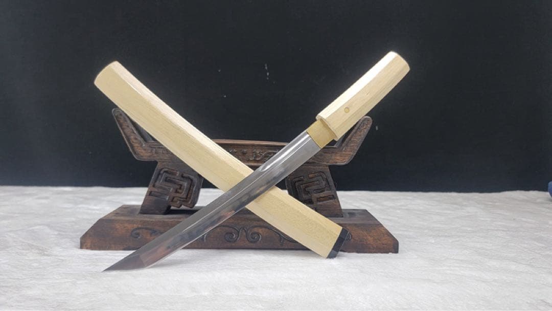 白鞘八角小烏丸 脇差 日本刀 模造刀 鑑賞用 武具