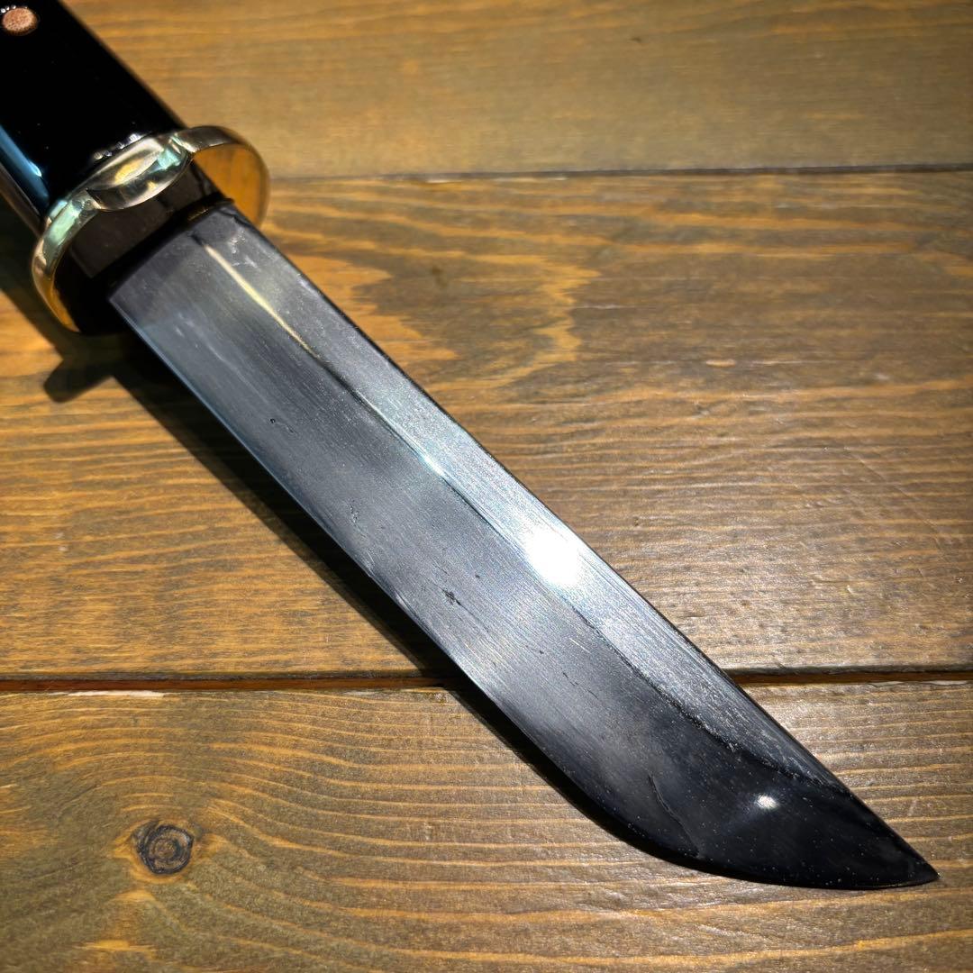 日本刀残欠クラフトナイフNo.70 左文字 黒鞘